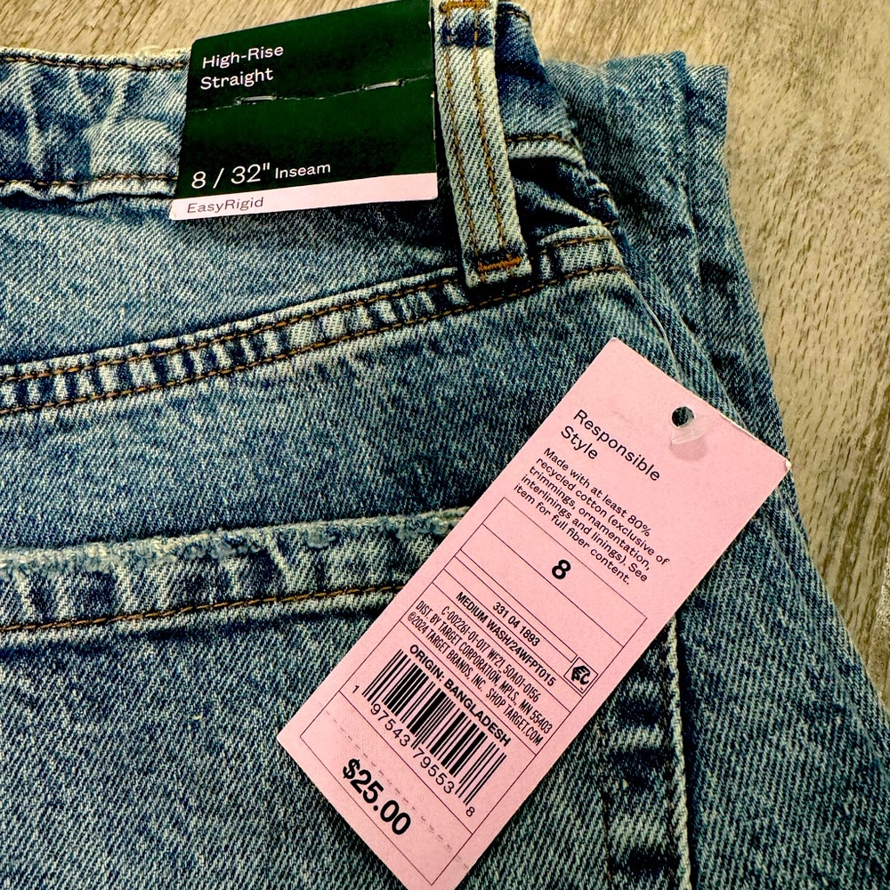 Wild Fable Straight leg jeans NWT Size 8